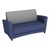Shapes Series II Common Area Sofa - Navy Seat w/ Gray Back