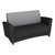 Shapes Series II Common Area Sofa - Black Seat w/ Gray Back