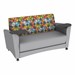 Shapes Series II Common Area Sofa w/ Tablet Arms (Grade 3 Material) - Compass Sapphire/Light Gray w/ Graphite Tablet