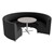 Shapes Series II Banquette Vinyl Soft Seating Set - Six Seating Pieces w/ Café Table - Black Seats w/ Gray Nebula Table