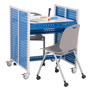 Creation Station Workbench Kit - Square (30" L x 30" D x 36" H) - Seating & accessories not included