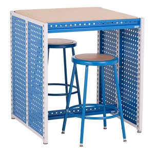 Creation Station Workbench Kit - Square (30" L x 30" D x 36" H) - Stools sold separately