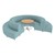 Shapes Series II Banquette Vinyl Soft Seating Set - 18-Piece Inner and Outer Curve Seating w/ CafÃ© Table - Blue Crosshatch Seats w/ Oak Table