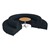 Shapes Series II Banquette Vinyl Soft Seating Set - 18-Piece Inner and Outer Curve Seating w/ CafÃ© Table - Black Seats w/ Oak Table