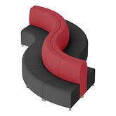 Shapes Series II Banquette Vinyl Soft Seating Set - Serpentine