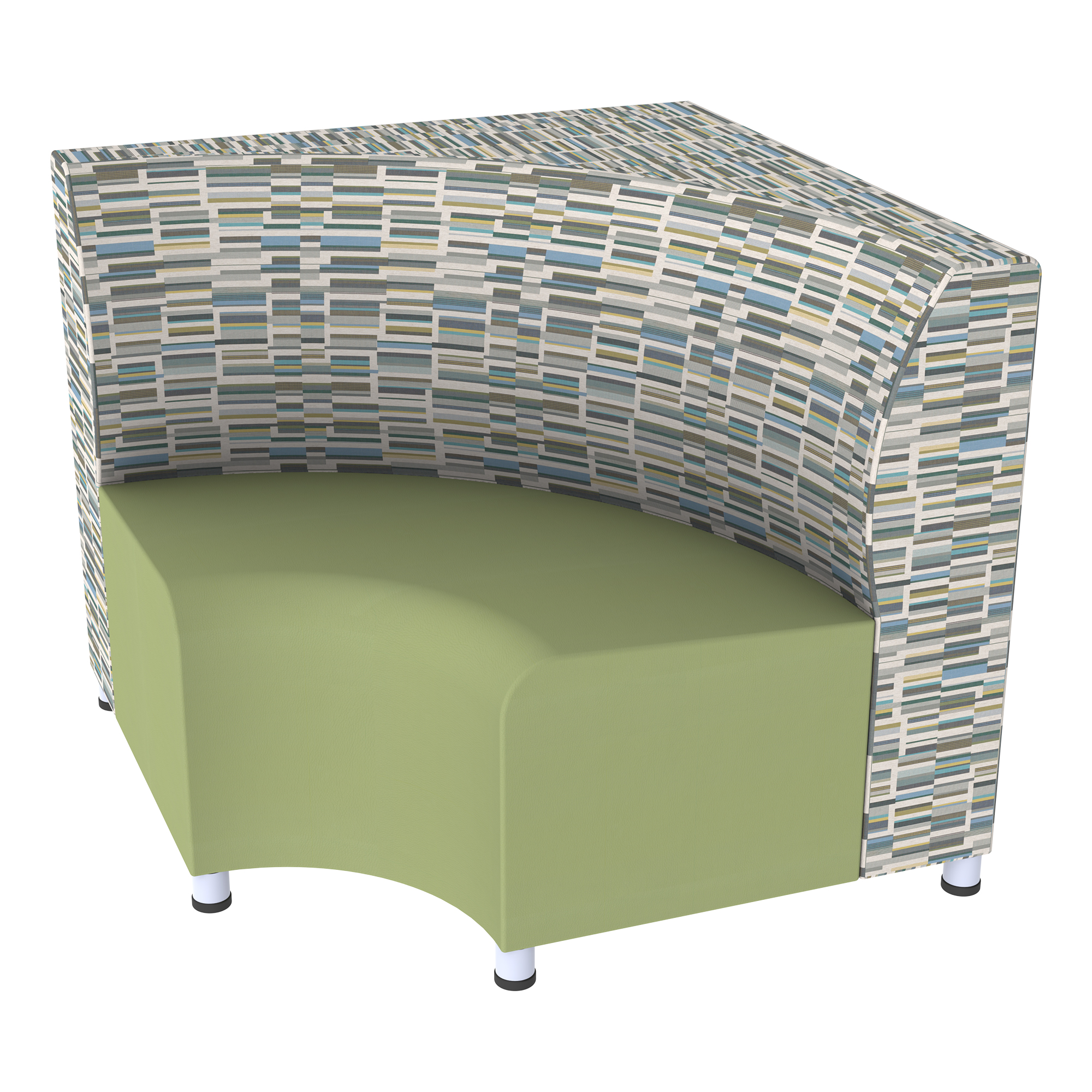 Shapes Series II Banquette Soft Seating - Corner - Bandwidth Circuit/Fern Green