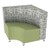 Shapes Series II Banquette Soft Seating - Corner - Bandwidth Circuit/Fern Green