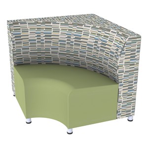 Shapes Series II Banquette Soft Seating - Corner - Bandwidth Circuit/Fern Green