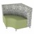 Shapes Series II Banquette Soft Seating - Corner - Bandwidth Circuit/Fern Green