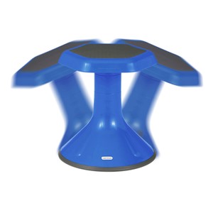 Trapezoid Collaborative Desk & 18" Active Learning Stool Set - Stool - Range of motion