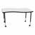 Structure Series Mobile Wave Collaborative Table w/ Whiteboard Top (48" W x 30" D) - Black Leg Finish