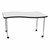 Structure Series Mobile Wave Collaborative Table w/ Whiteboard Top (48" W x 30" D) - Silver Mist Leg Finish