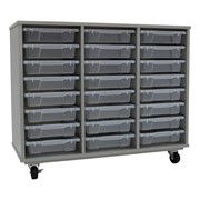 Shapes Series Triple-Wide Mobile Classroom Storage Cart