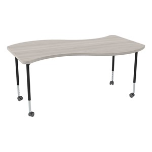 Structure Series Mobile Wave Collaborative Table (30" W x 60" L)