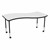 Structure Series Mobile Wave Collaborative Whiteboard Table - Black Leg Finish