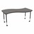 Structure Series Mobile Wave Collaborative Table w/ Laminate Top - Cosmic Strandz Top w/ Charcoal Edge & Black Legs