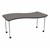 Structure Series Mobile Wave Collaborative Table w/ Laminate Top (60" W x 30" D) - Cosmic Strandz Top w/ Charcoal Edge & Silver Mist Legs