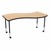 Structure Series Mobile Wave Collaborative Table w/ Thermofused Laminate Top - Maple Top w/ Black Edge & Black Leg Finish