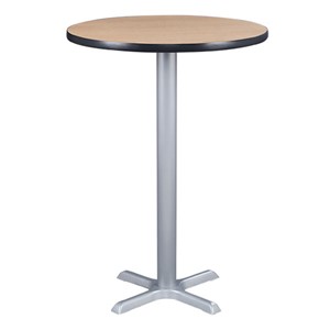 Round Pedestal Stool-Height Cafe Table and Bentwood Stack Cafe Stool Set - Table