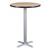 Round Pedestal Stool-Height Cafe Table and Bentwood Stack Cafe Stool Set - Table
