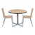 Round Pedestal Café Table and Bentwood Stack Café Chair Set