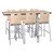 Rectangle Pedestal Stool-Height Café Table and Bentwood Stack Café Stool Set