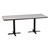 Rectangle Pedestal Cafe Table and Bentwood Café Stack Chair Set - Table - Gray nebula