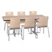 Rectangle Pedestal Cafe Table and Bentwood Café Stack Chair Set