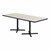 Rectangle Pedestal Café Table w/ X Base