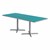 Rectangle Pedestal Café Table w/ X Base