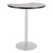 Crescent Pedestal Stool-Height Café Table w/ Round Base