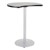 Crescent Pedestal Stool-Height Café Table w/ Round Base