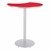 Crescent Pedestal Bar-Height Café Table w/ Round Base