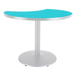 Crescent Pedestal Café Table w/ Round Base