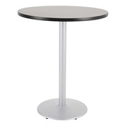Round Pedestal Bar-Height Café Table w/ Round Base