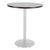 Round Pedestal Stool-Height Café Table w/ Round Base 