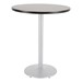 Round Pedestal Stool-Height Café Table w/ Round Base