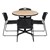 Round Pedestal Café Table and Heavy-Duty Stack Chair Set