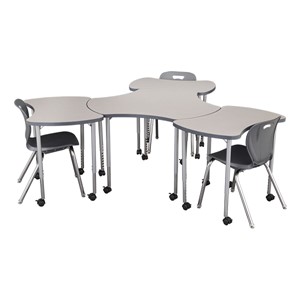 Bow Tie & Cog Mobile Collaborative Table Set - Chairs not included