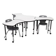 Structure Series Bow Tie & Cog Mobile Collaborative Whiteboard Table Set