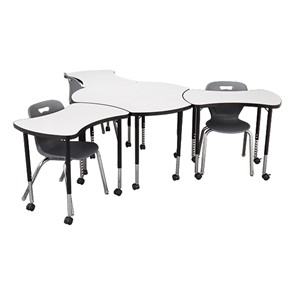 Structure Series Bow Tie & Cog Mobile Collaborative Whiteboard Table Set