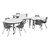 Crescent & Cog Mobile Collaborative Table w/ Whiteboard Top Set (chairs not included)