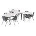 Crescent & Cog Mobile Collaborative Table w/ Whiteboard Top Set (chairs not included)
