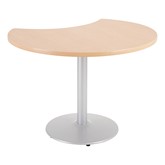 Crescent Pedestal Café Table w/ Round Base