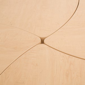 Crescent Pedestal Stool-Height Café Table w/ Round Base - Grouped - Detail
