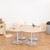 Crescent Pedestal Café Table w/ Round Base - Grouped