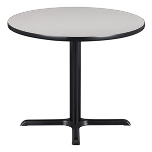 Round Pedestal Café Table and Heavy-Duty Stack Chair Set - Table