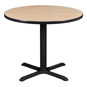 Round Pedestal Café Table and Heavy-Duty Stack Chair Set - Table