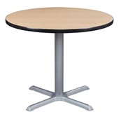 Round Pedestal Café Table w/ X Base