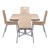 Square Pedestal Café Table and Bentwood Stack Café Chair Set - Natural oak